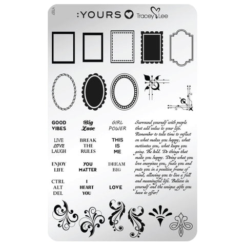 Stamping Plate:Yours loves Anna Lee - Butterfly Lace