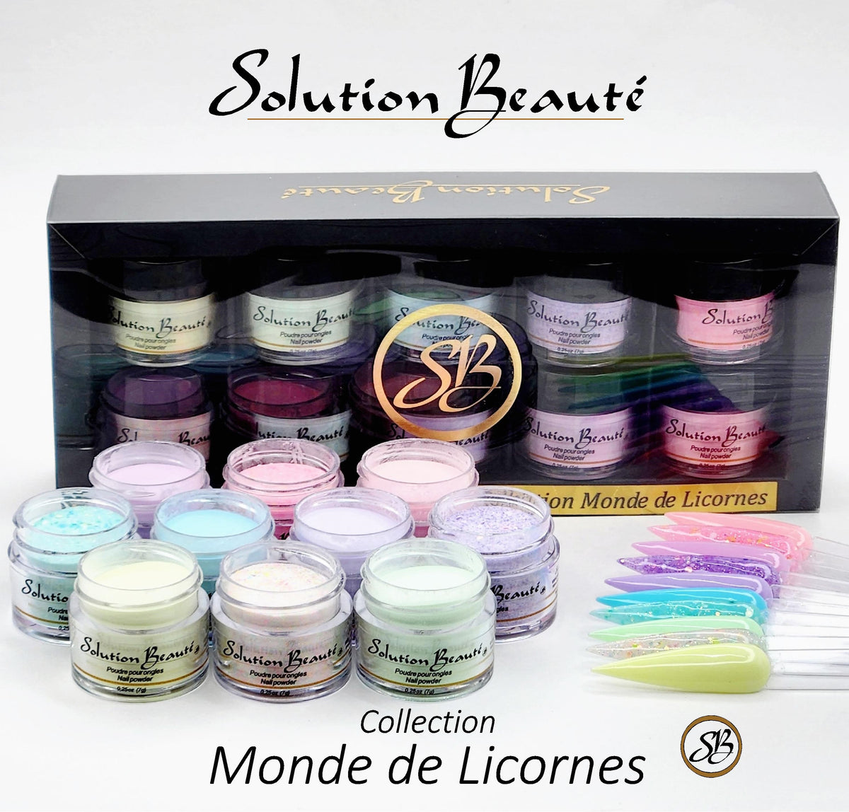 Poudres Solution Beauté Mini Collection Monde de Licornes