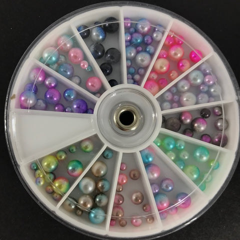 Roulette Perles Multicolores #W59