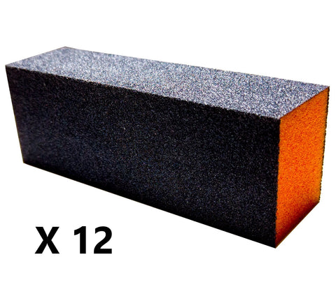 Block file 3 sides Black and Orange x12