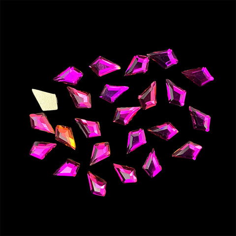 Diamants | Losange asymétrique rose orangé